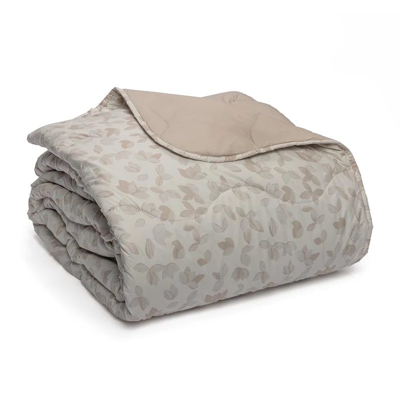 Foppapedretti Night & Nature Duvet for Double Bed 2P; Sand Leaves Cover, 100% Cotton, Made in Italy