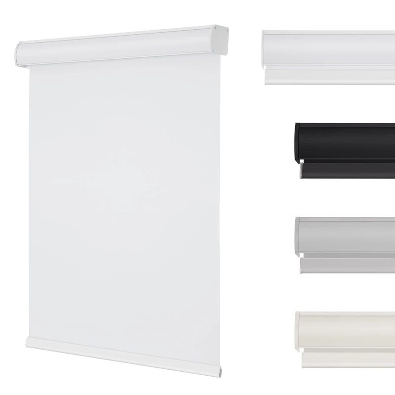 Changshade Cordless Blackout Roller Shades with Valance, Room Darkening Roll-up Shade Easy Install, Fabric Windows Blinds for Home, Bedroom and Office, 26" W x 72" H, White ROL26WT72D