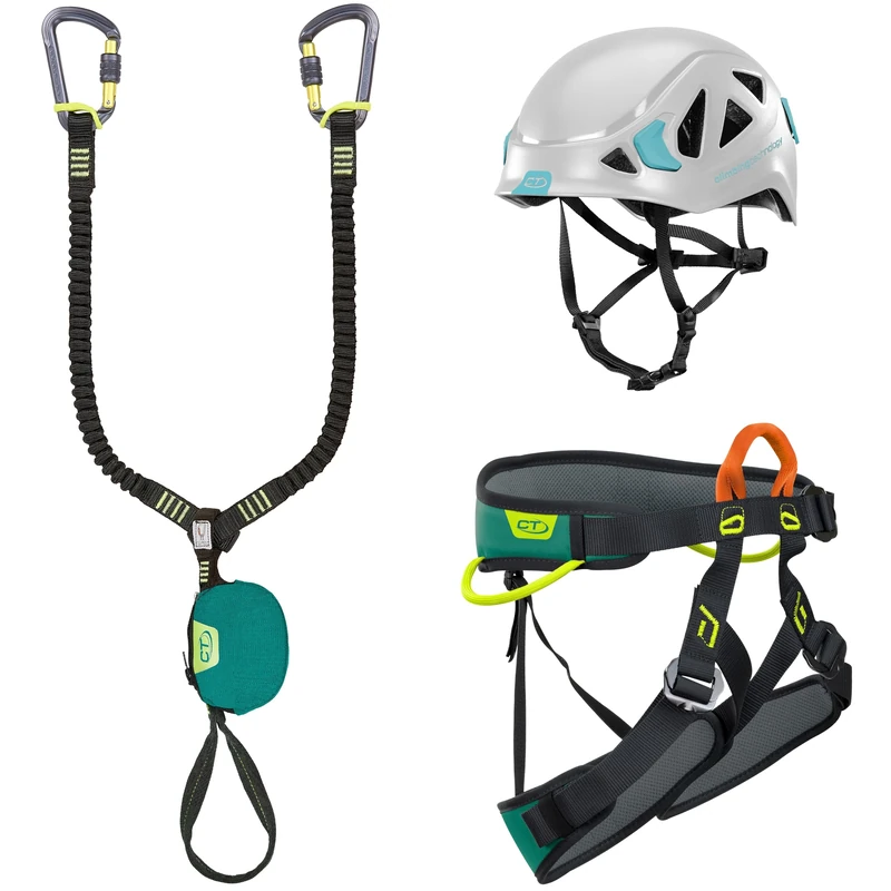 Climbing Technology Via Ferrata-Kit Classic S-M, Unisex Adult, Green