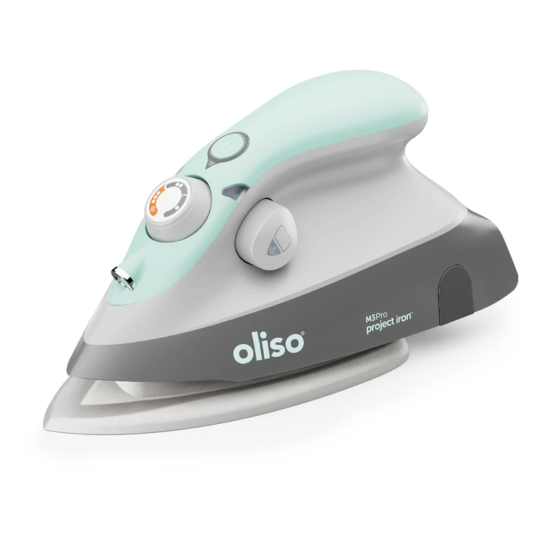 Oliso M3Pro Mini Project Iron – Compact Size Steam Iron with LED Light - Aqua