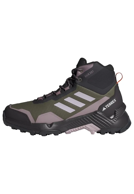 adidas Women's Eastrail 2.0 Mid RAIN.RDY Hiking Waterproof Shoes, Olive Strata/Silver Dawn/Amber Tint, 4 UK
