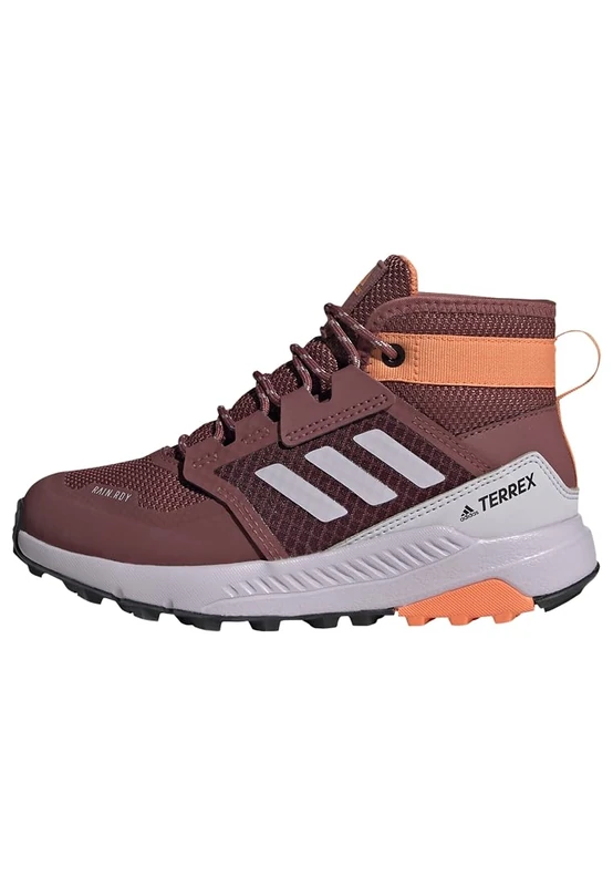 adidas Unisex Kids Terrex Trailmaker Mid RAIN.RDY Hiking Shoes, Burgundy/Silver Dawn/Amber Tint, 5.5 UK
