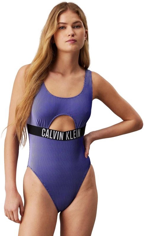 Calvin Klein Women's Cut-Out Swimsuit, Blue (Sapphire Blue), M