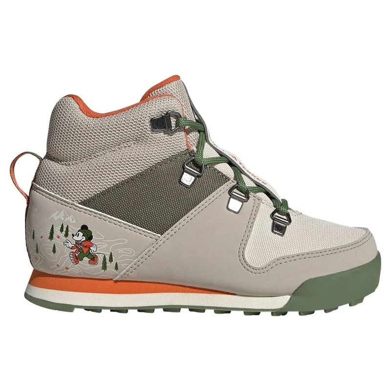adidas Unisex Terrex Disney Snowpitch Cold.RDY Winter Shoes Hiking, Wonder Beige/Olive strata/Orange, 13.5 UK