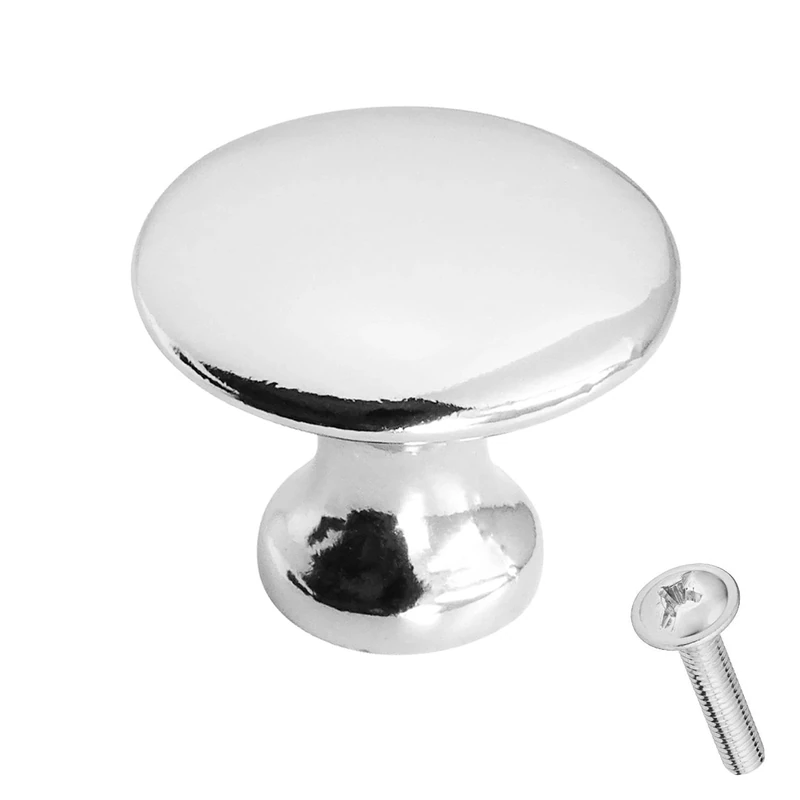 Decoranddecor Calico 32mm Polished Chrome Cabinet Knob - Round Design