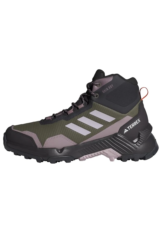 adidas Women's Eastrail 2.0 Mid RAIN.RDY Hiking Waterproof Shoes, Olive Strata/Silver Dawn/Amber Tint, 5.5 UK