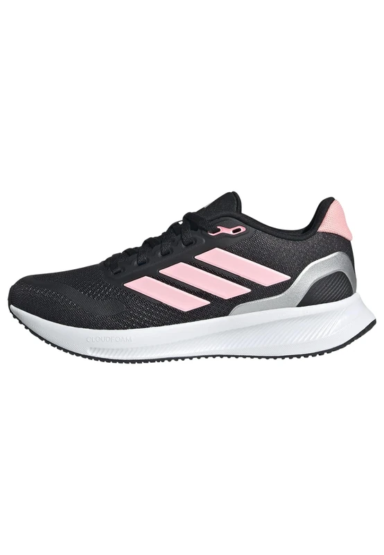 adidas Unisex Kids RUNFALCON 5 Shoes - Core Black Pink Silver, 3 UK