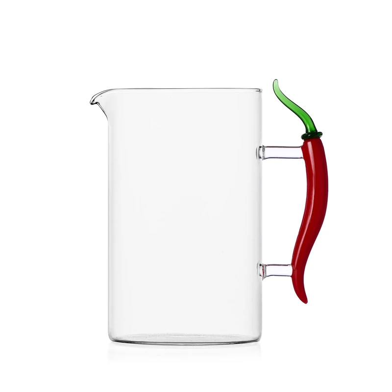 Ichendorf Milano Vegetables Collection Chilli Pitcher, 150 cl, Borosilicate Glass, Handmade