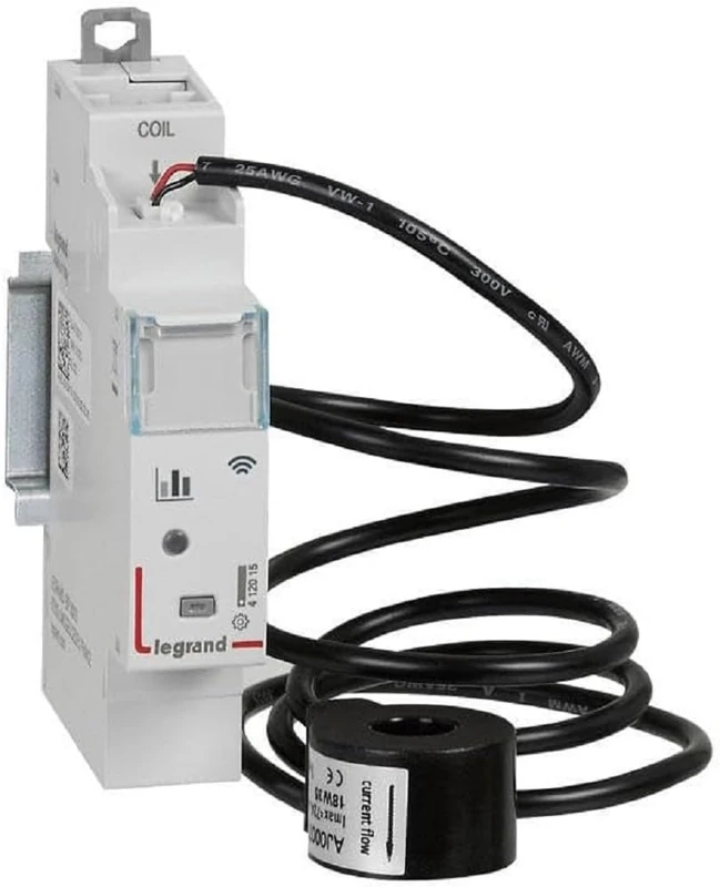 Legrand - 199118 - Connected Single Phase Energy Meter Drivia with Netatmo - Comes with 1 Closed Measuring torus 80A Maximum - BTC Packaging - Grey