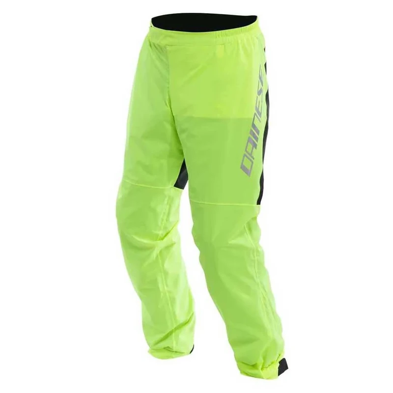 Dainese - Ultralight Rain Pants, Foldable Rain Trousers for Motorcycles, Waterproof and Windproof, for Men and Women, Fluo Yellow, L