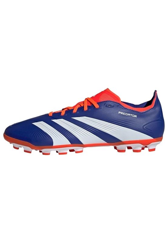 adidas Unisex Predator League 2G/3G Football Boots Artificial Grass, Lucid Blue/Cloud White/Solar Red, 11 UK