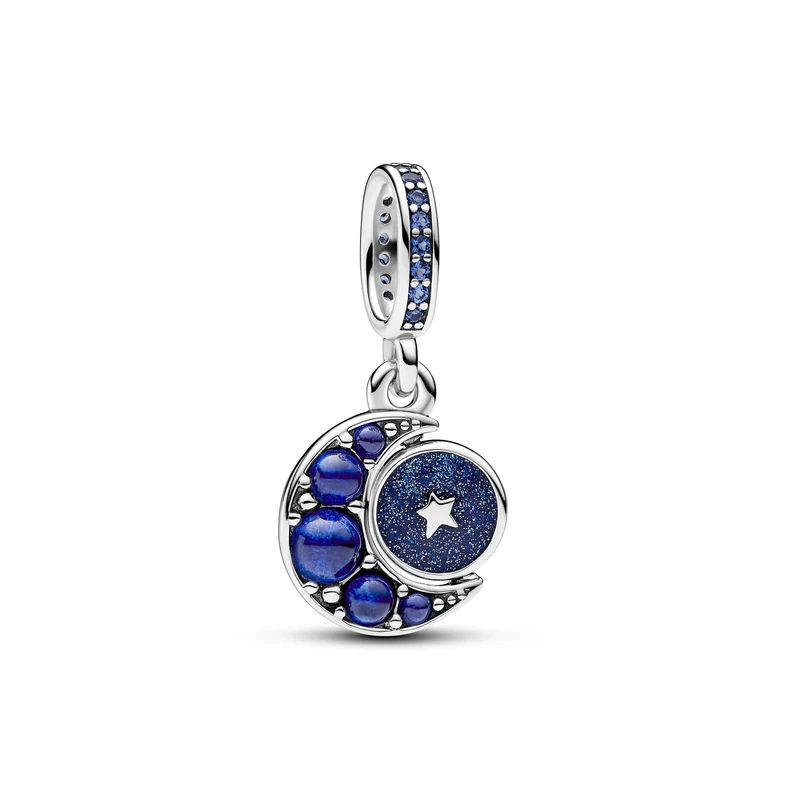 Pandora Moments 792979C01 moon pendant charm, bule