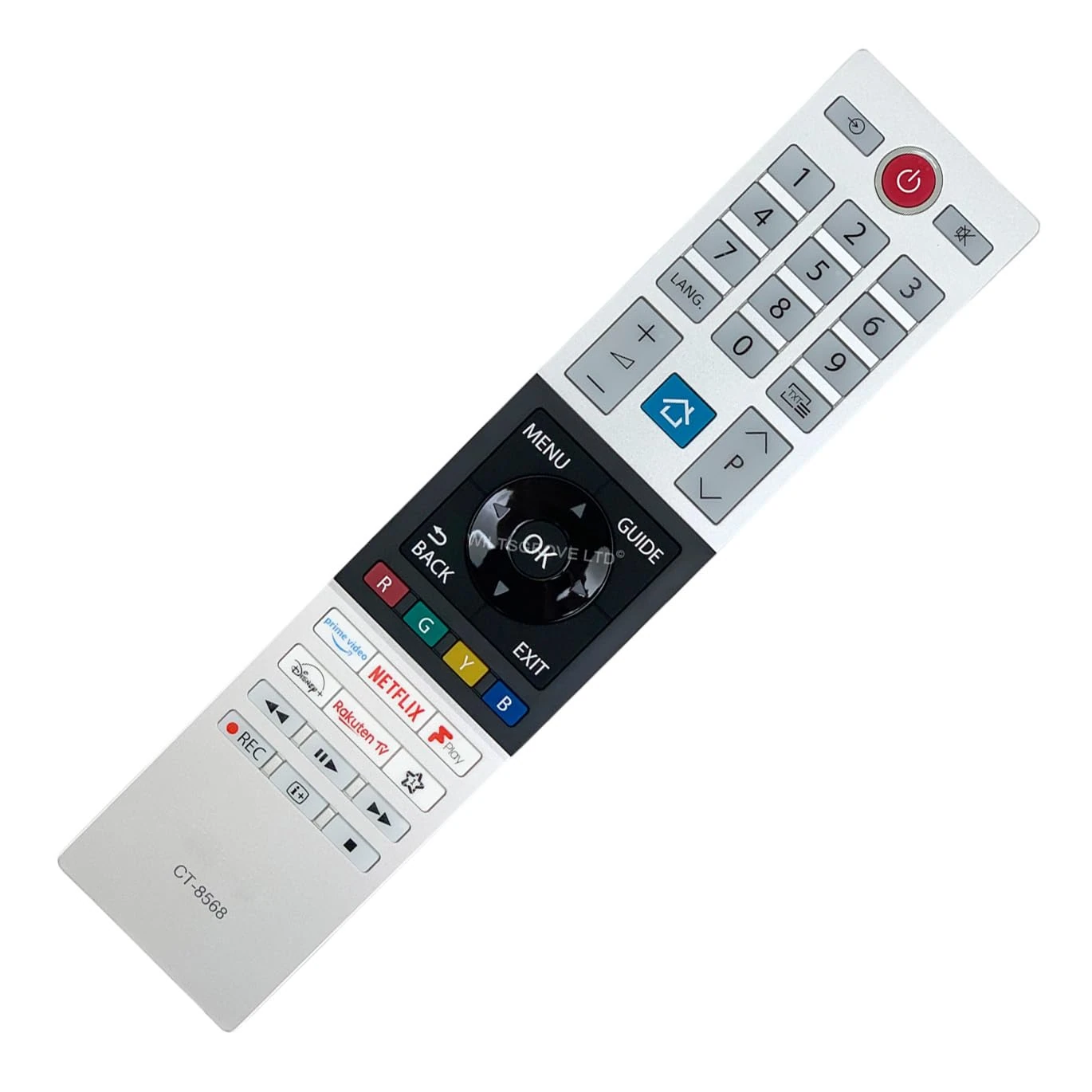 Genuine CT-8568 TV Remote Control Compatible with Toshiba 50UV2363DB 435UV2363DB 55UV2363DB 65UV2363DB Smart 4K Ultra HD Vidaa Freeview LED