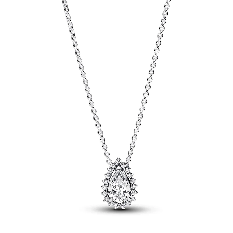 Pandora Timeless Sterling silver necklace with clear cubic zirconia