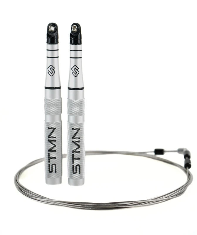 STMN Fitness New Pro Black Jump Rope | Professional Aluminium Speed Rope and Steel Cable 1.5 mm for Cross Training, Double Unders, WOD, Functional Training, Cardio & Boxing – Unisex