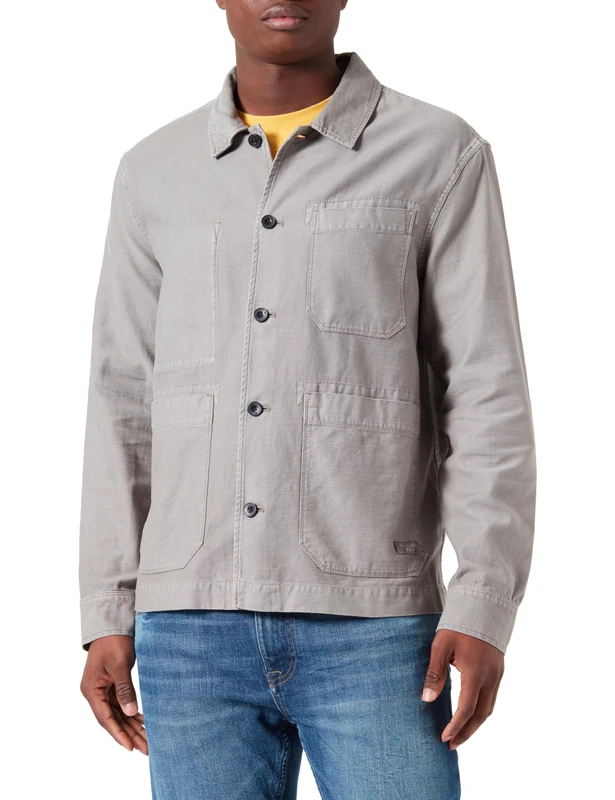 Teddy Smith Men's B-Woodley Jacket, Faded Khaki, M