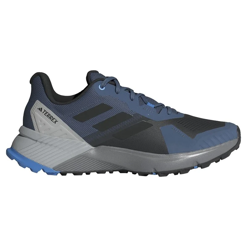 adidas Men's Terrex Soulstride Trail Running Shoes, Wonder Steel/core Black/Pulse Blue, 6 UK