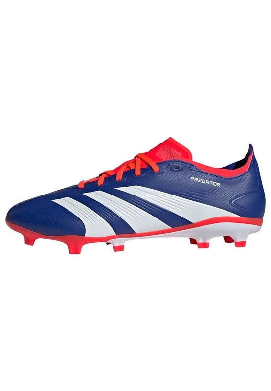 adidas Unisex Predator League Football Boots Firm Ground, Lucid Blue/Cloud White/Solar Red, 12 UK