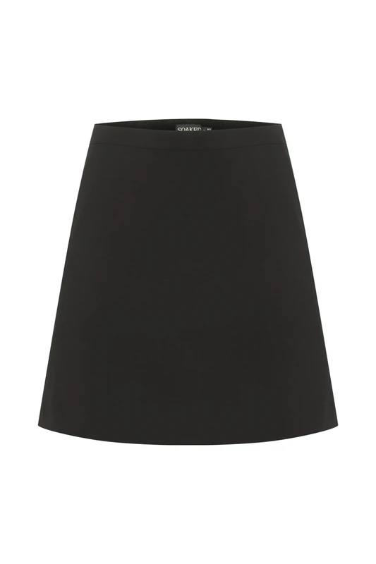 Soaked in Luxury Women's Damen-Skirt, Hohe Taille, Mittlere Länge, A-Linie, Black, XS - Image 1