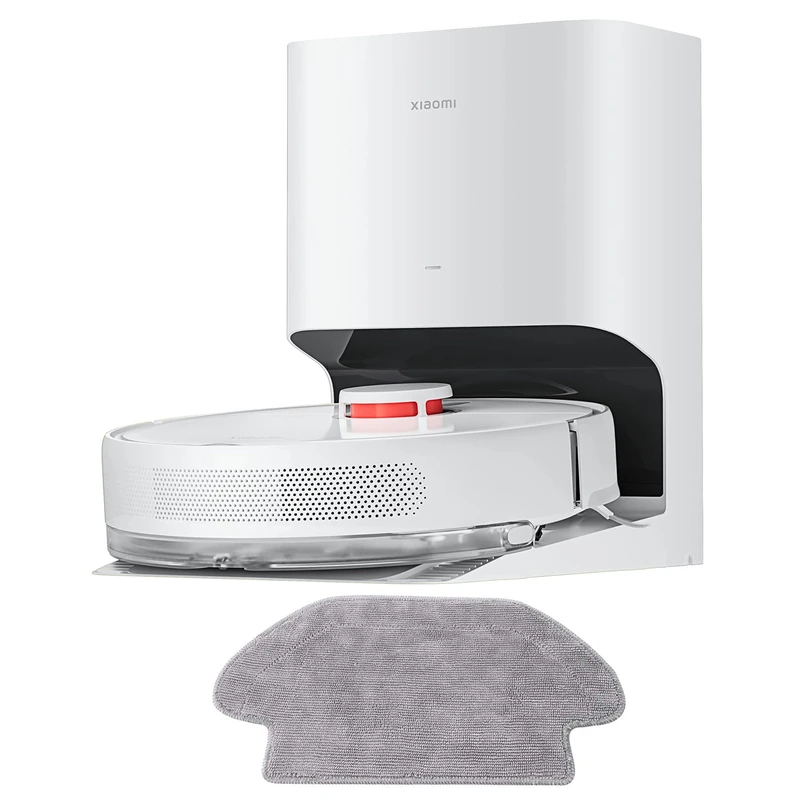 Xiaomi Robot Vacuum X10+ White, Automatic Dust Collection, Suction up to 4000Pa, Automatic Mop Cleaning, 2 Hours of Battery Life, Brush Included [Amazon Exclusive]