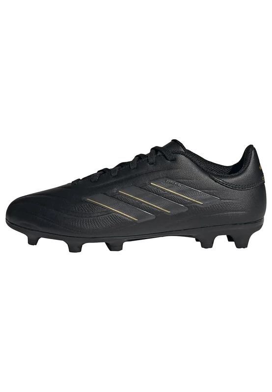 adidas Unisex Kids COPA Pure II League Football Boots Firm Ground, Core Black/Carbon/Gold Metallic, 10.5 UK Child