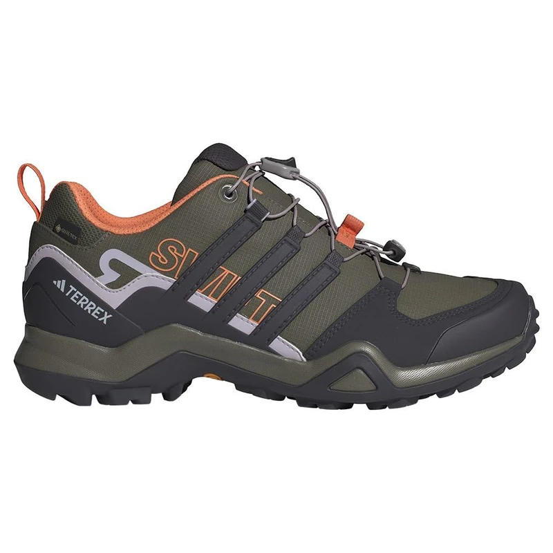 adidas Women's Terrex Swift R2 Mid Gore-TEX Hiking Shoes, Olive strata/Aurora Black/Amber Tint, 4.5 UK