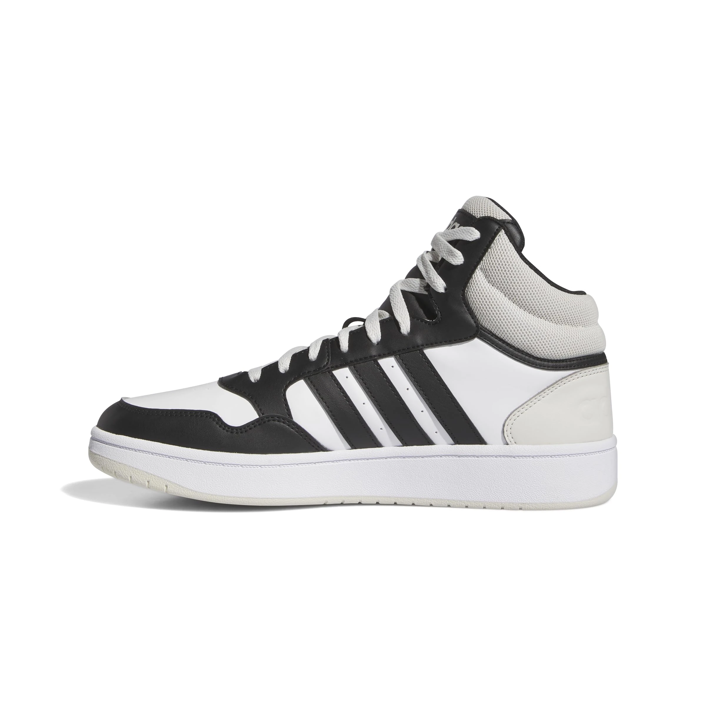 adidas Men's Hoops 3.0 Mid Lifestyle Basketball Classic Vintage Shoes, Cloud White/core Black/Orbit Grey, 5 UK