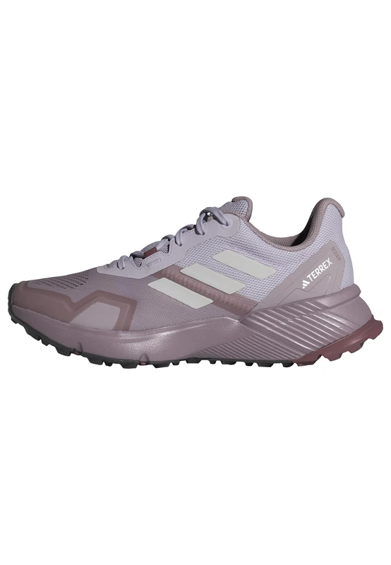 adidas Women's Terrex Soulstride Trail Running Shoes, preloved fig/Grey one/Quiet Crimson, 7 UK