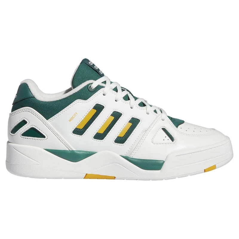 adidas Men's MIDCITY Low Shoes, core White/Collegiate Green/Crew Yellow, 5.5 UK