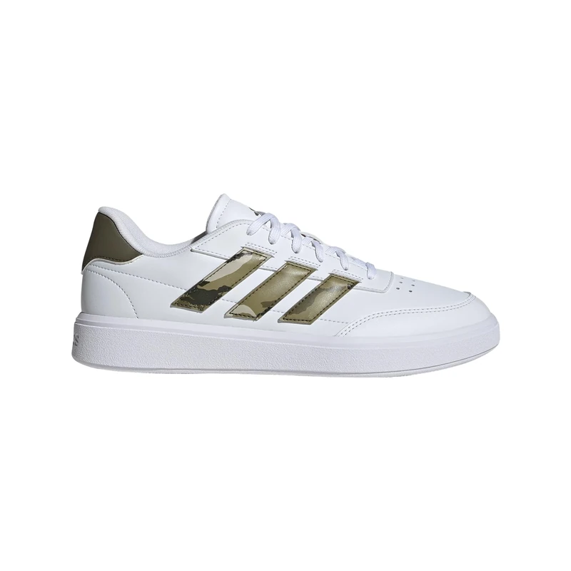 adidas Men's COURTBLOCK Shoes, Cloud White/Olive strata/Shadow Olive, 10 UK