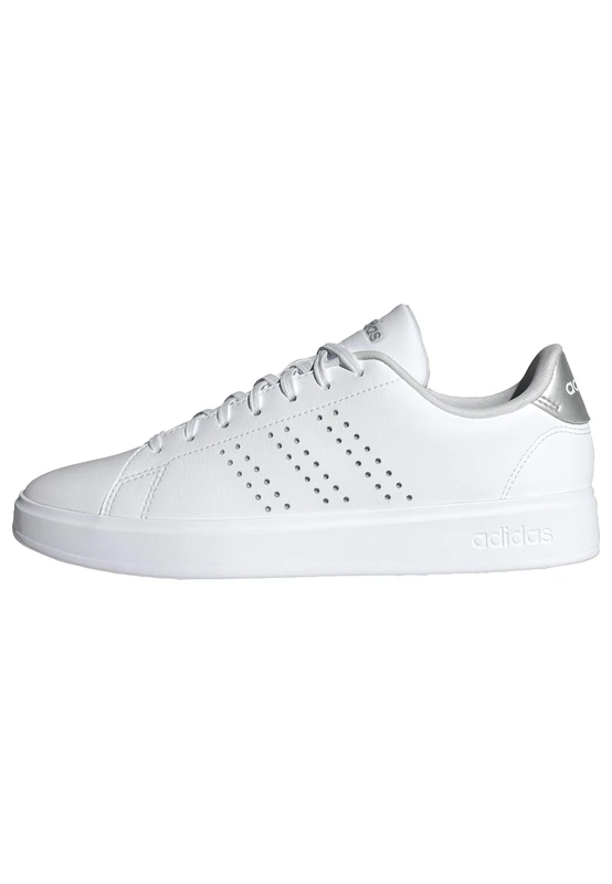 adidas Women's Advantage 2.0 Shoes, Cloud White/Grey Two/Silver Metallic, 5 UK