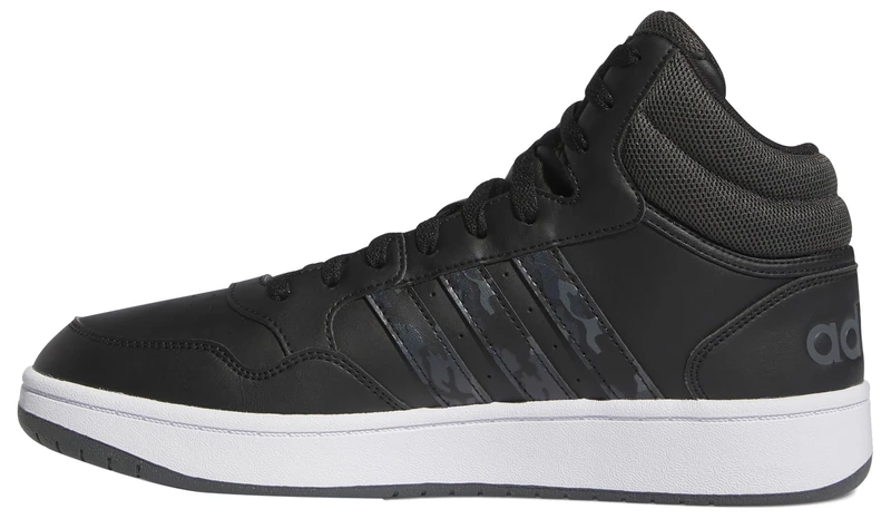 adidas Men's Hoops 3.0 Mid Lifestyle Basketball Classic Vintage Shoes, core Black/Grey six/Cloud White, 4 UK