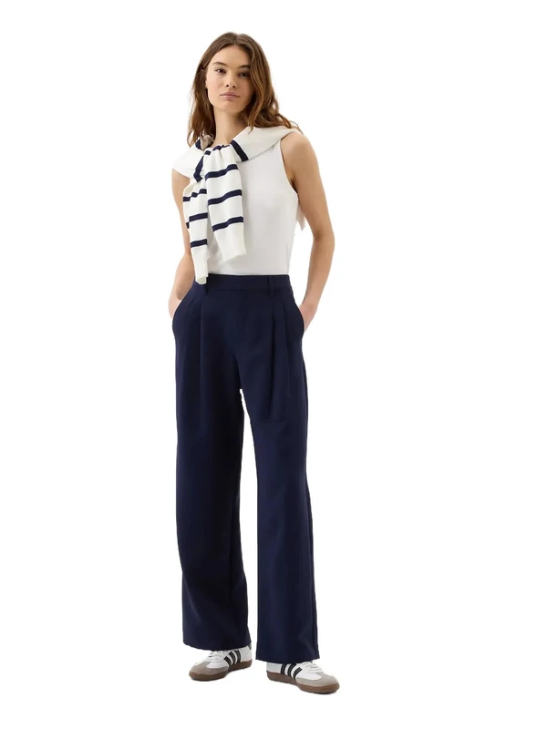 GAP Women's Easy Trouser Casual Pants, Navy Blue Uniform, M