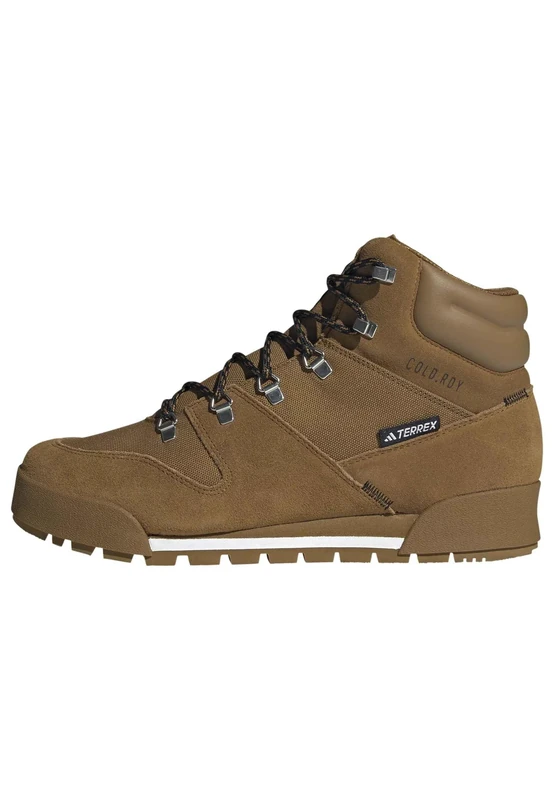 adidas Men's Terrex Snowpitch Cold.RDY Hiking Shoes, Bronze Strata/Semi Impact Orange, 3.5 UK