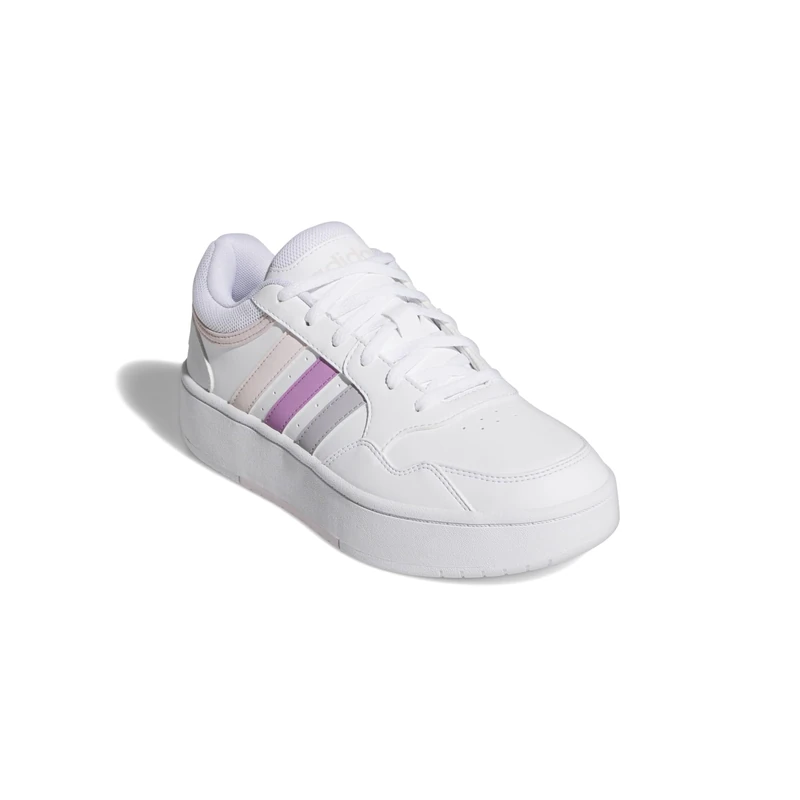 adidas Women's Hoops 3.0 Bold Shoes, Cloud White/preloved Purple/Almost Pink, 4 UK