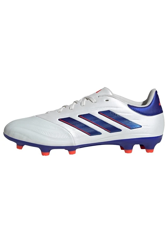 adidas Unisex COPA Pure II League Football Boots Firm Ground, Cloud White/Lucid Blue/Solar Red, 11.5 UK