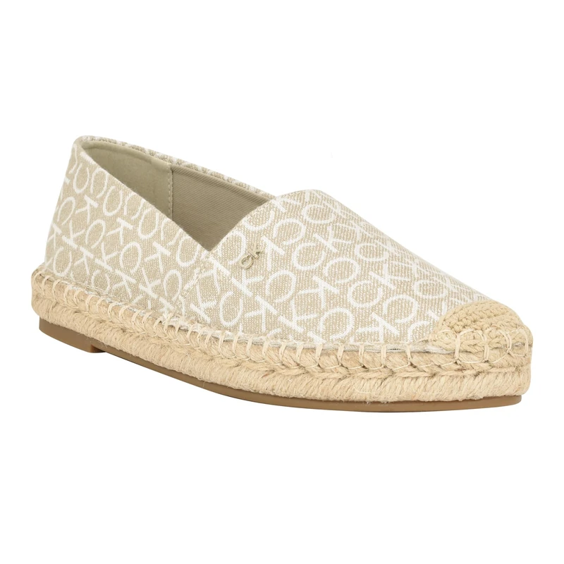 Calvin Klein Women's Popular Ballet Flat, Taupe Multi 240, 8 UK