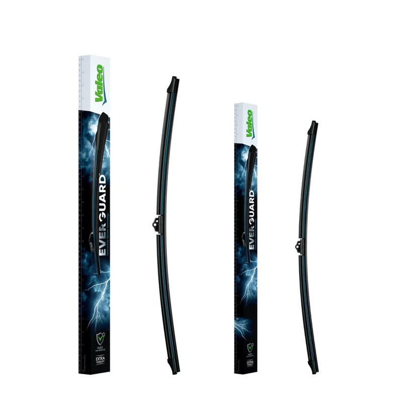 VALEO EVERGUARD - Premium - A kit of Silicone Flat Wiper Blades VSF53+VSF43, Lengths: 30 Inches+17 Inches - Front (Pack of 2)