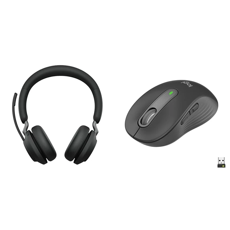 Jabra Evolve 22 and Logitech Mouse - Image 1