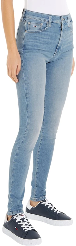 Tommy Jeans Womens Sylvia Hgh Skn Ch0214 Co Dw0dw19268 Skinny, Denim Light, 33W / 32L UK