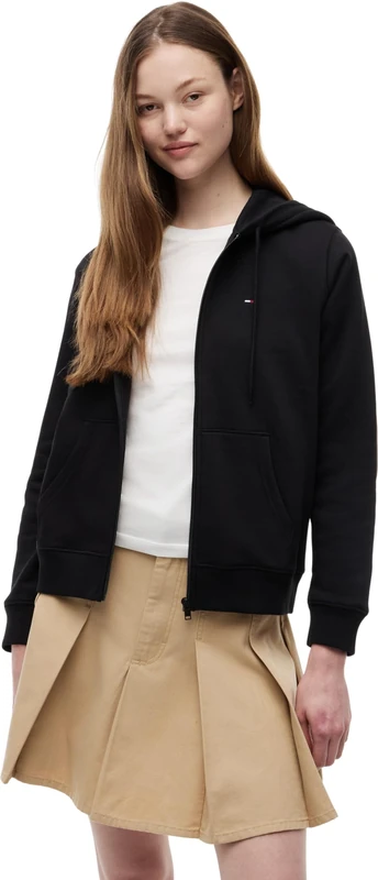 Tommy Jeans Women's Zipped Hoodie, Black (Black), XL