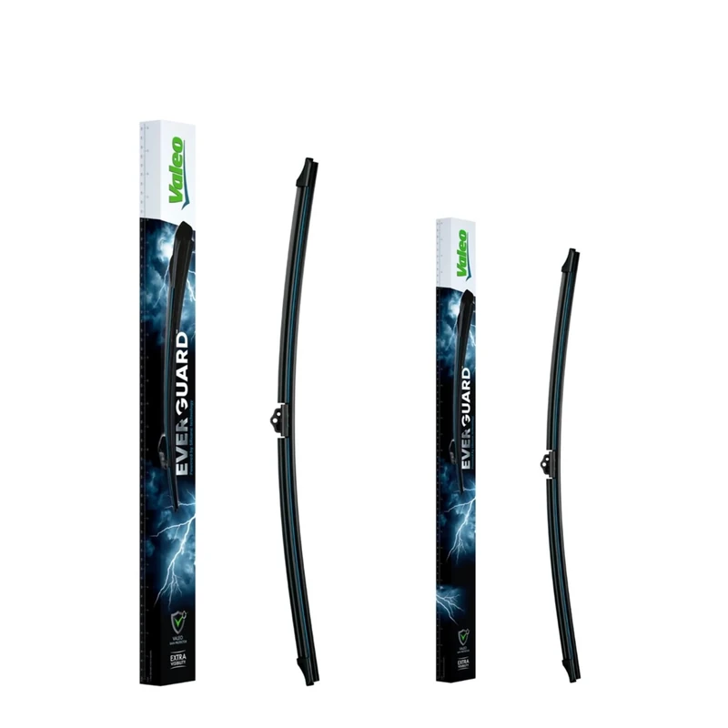 VALEO EVERGUARD - Premium - A kit of Silicone Flat Wiper Blades VSF55+VSF48, Lengths: 22 Inches+19 Inches - Front (Pack of 2)