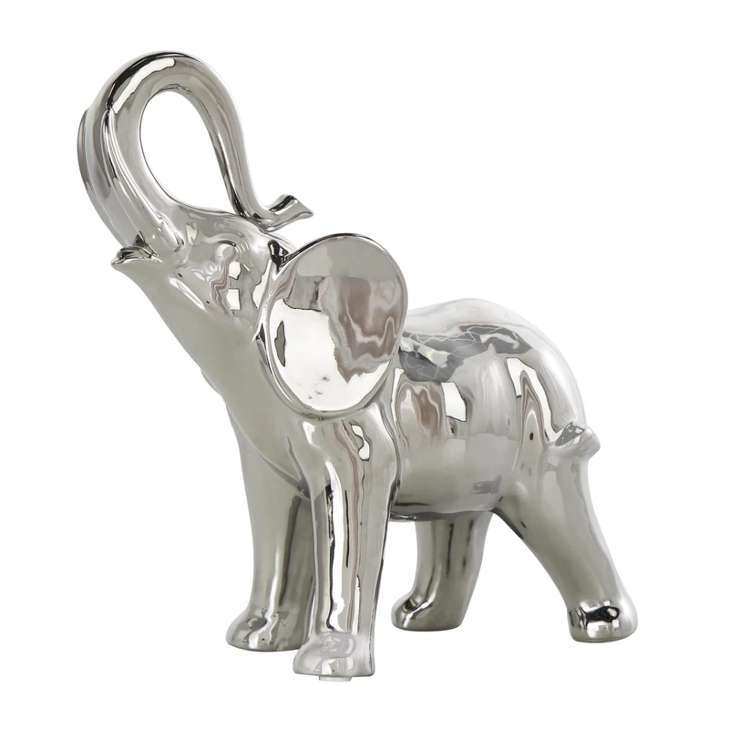 Deco 79 Sculpture, Ceramic, Silver, S Size