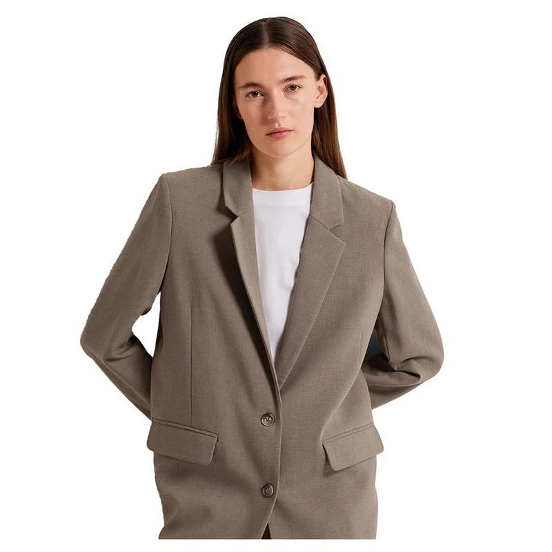 SELECTED FEMME Female Blazer Relaxed Fit, Camel, 8 - Image 1