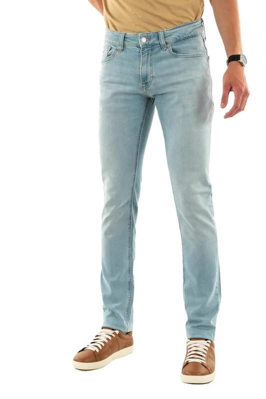 Tommy Jeans Men's Scanton Slim Ch0213 Co Slim, Denim Light, 28W / 36L