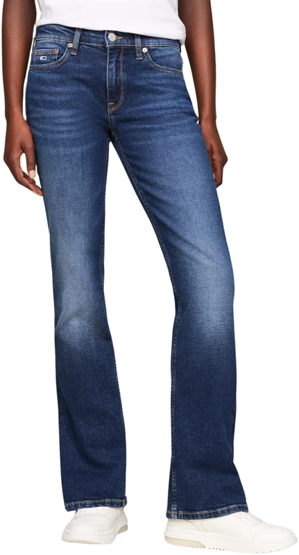 Tommy Jeans Women's Maddie Bootcut Jeans, Blue (Denim Dark), 33W/34L