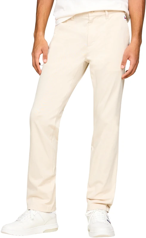 Tommy Jeans Men's Tjm Austin Lightweight Slim Fit Chinos, Off-White (Newsprint), 38W/34L