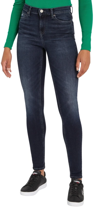 Tommy Jeans Women's Nora Md Skn Ch1269 Dw0dw19257 Skinny, Denim Dark, 25W / 30L