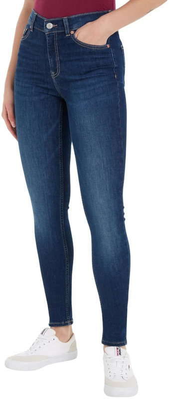 Tommy Jeans Women's Nora Md Skn Ch0258 Co Dw0dw19254 Skinny, Denim Dark, 29W / 30L