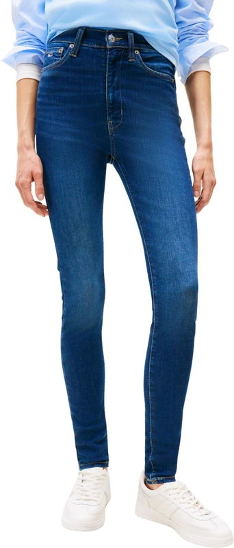 Tommy Jeans Women's Sylvia Hgh Skn Ch0258 Co Dw0dw19258 Skinny, Denim Dark, 29W / 34L